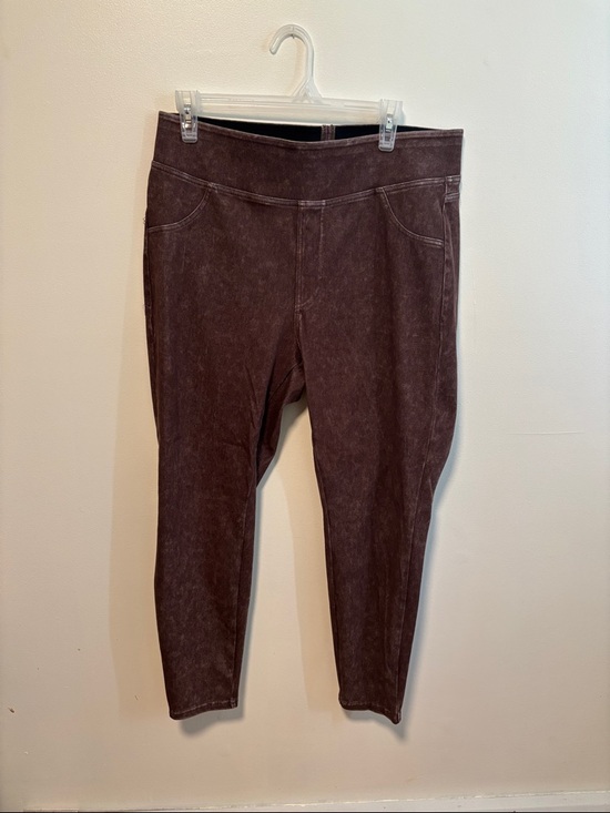 None Denim - Women’s Brown Pull-On Stretch Jeggings